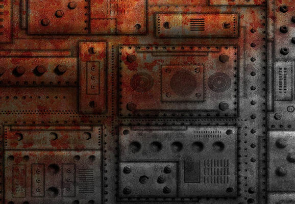 15 Uncommon Set of Metallic Texture, Pattern and Brushes for Photoshop Users 14