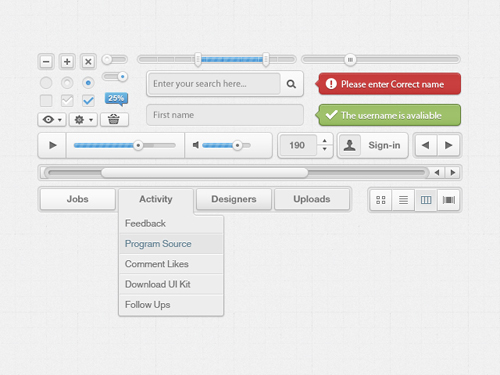 New Useful Free PSD GUI Kits 3