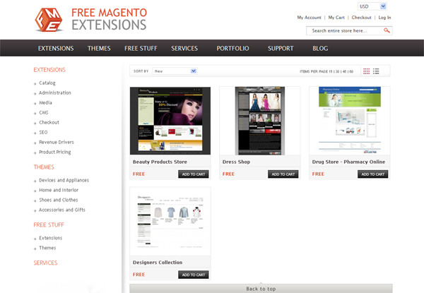 Websites to Download Free Magento Templates 3