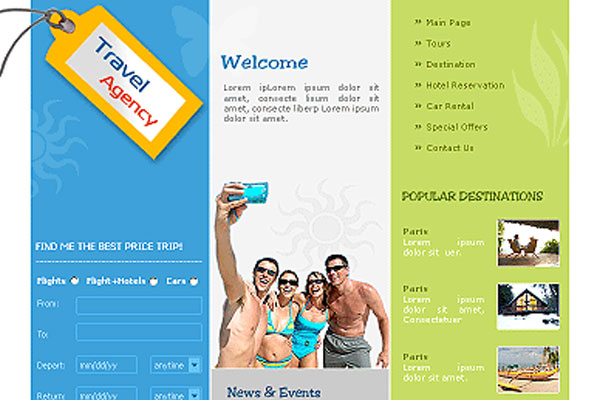 20 Best Free Travel Website Template 16