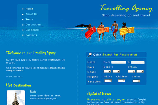 20 Best Free Travel Website Template 17