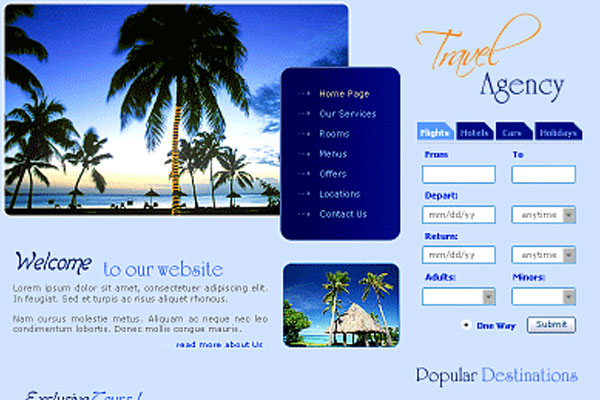 20 Best Free Travel Website Template 18