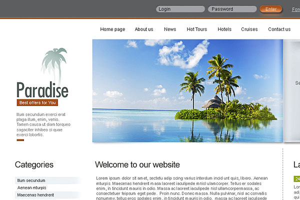 20 Best Free Travel Website Template 2