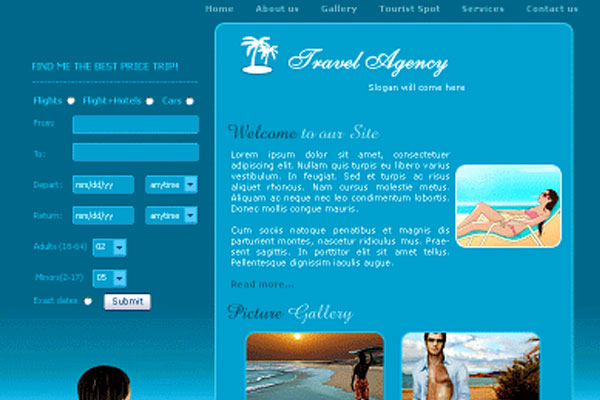 20 Best Free Travel Website Template
