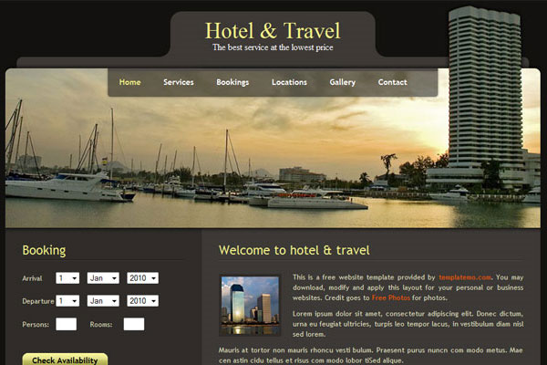 20 Best Free Travel Website Template 7
