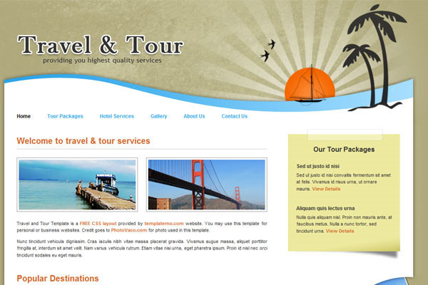 20 Best Free Travel Website Template 8