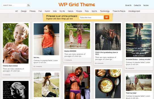 5 of the Best Premium Pinterest like Themes 2