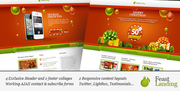 20 Beautiful Newsletter and Website Templates for Christmas Season 12