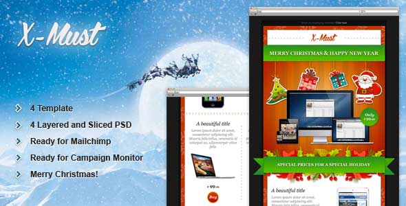 20 Beautiful Newsletter and Website Templates for Christmas Season 15