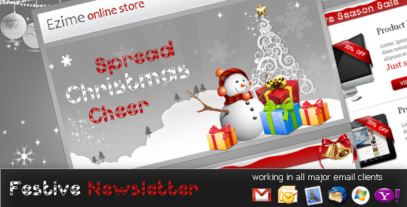20 Beautiful Newsletter and Website Templates for Christmas Season 16