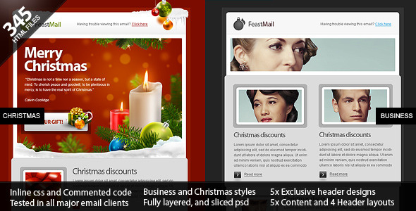 20 Beautiful Newsletter and Website Templates for Christmas Season 5