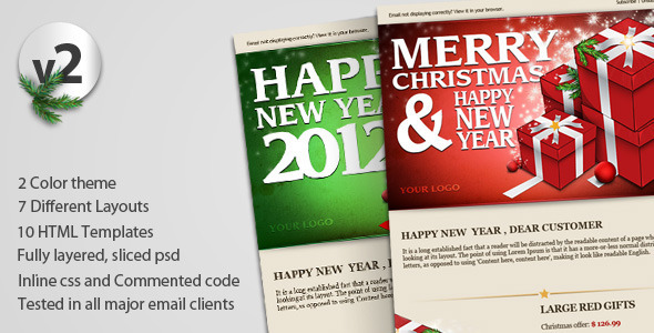 20 Beautiful Newsletter and Website Templates for Christmas Season 6