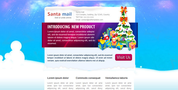 20 Beautiful Newsletter and Website Templates for Christmas Season 7