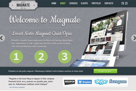 30 Fresh PSD Website Templates for Free Download 8