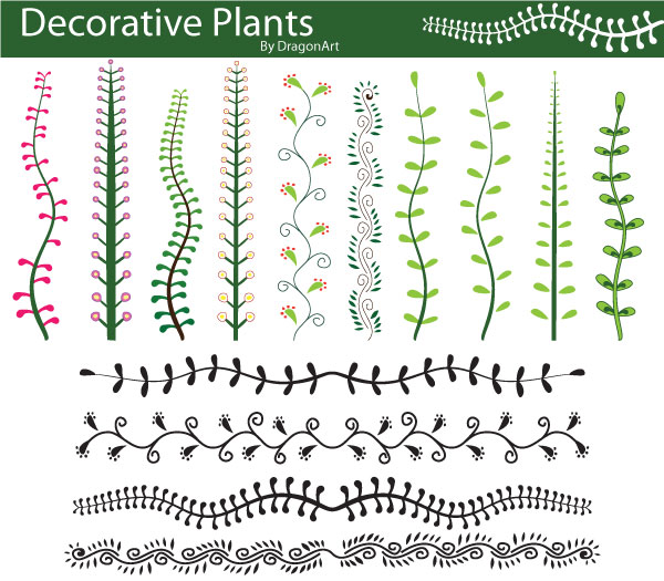 20 Free Set of Ornaments Vector Resources 7
