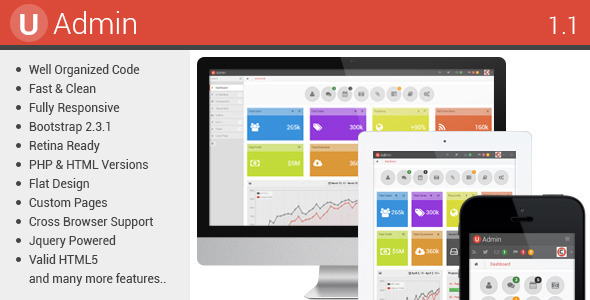 10 Responsive Admin Console HTML Templates 3