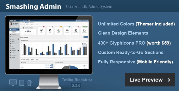 10 Responsive Admin Console HTML Templates 7