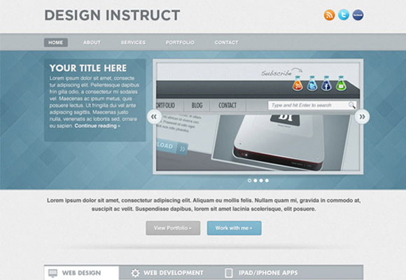 10 Latest High Quality Photoshop Web Design Tutorials 7