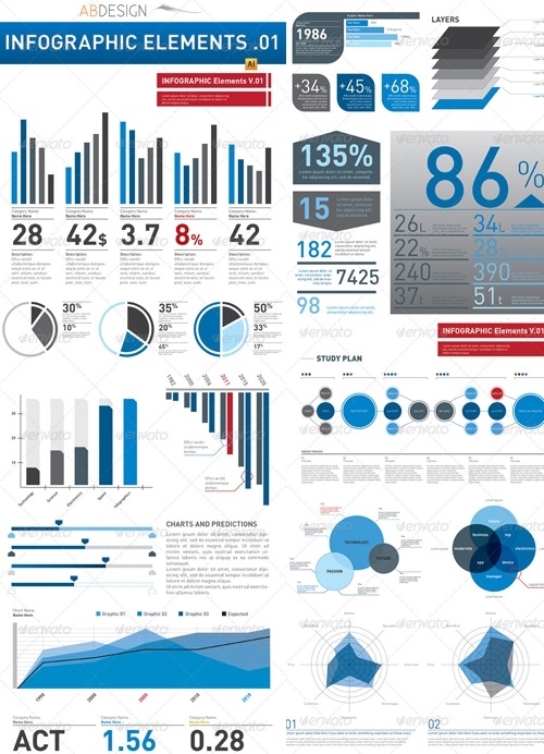 10 Free Design Kits (PSD, AI, and EPS Files) to Create Infographics 1