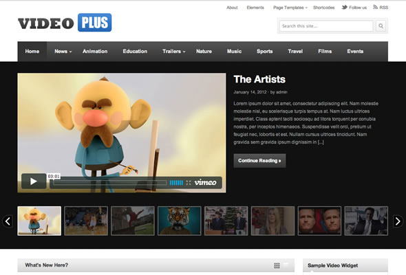 Top Downloading Wordpress Video Sharing Themes -2013 2