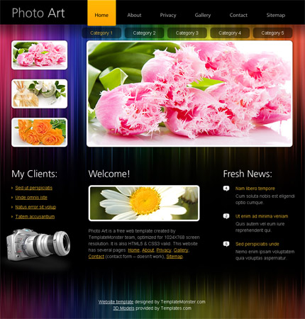 20 Best Free HTML5 Website Template for Designers