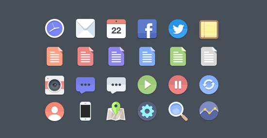 30+ Latest Free Flat Icon Sets For Your Use 2