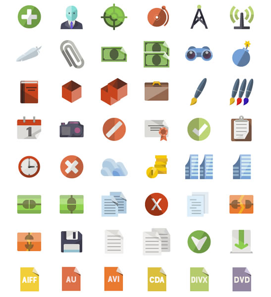 30+ Latest Free Flat Icon Sets For Your Use 20