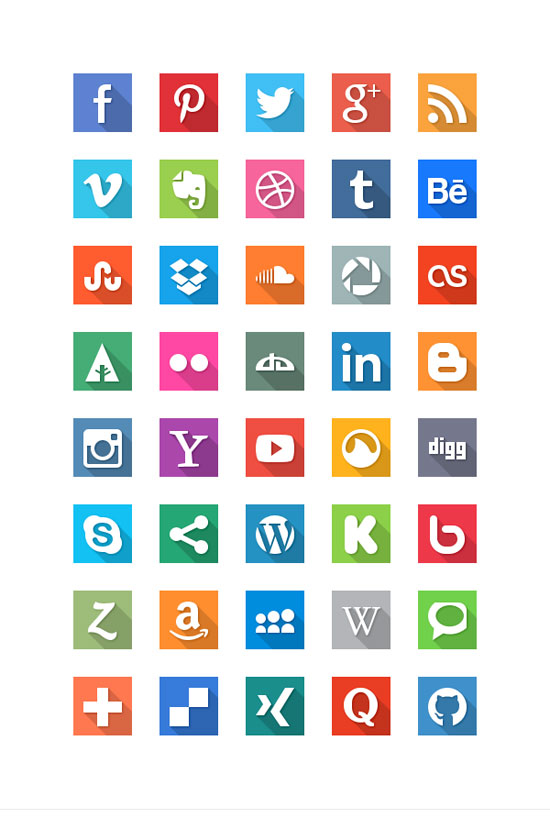 30+ Latest Free Flat Icon Sets For Your Use 22