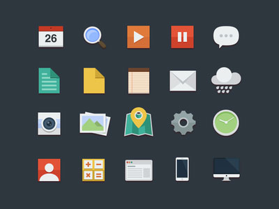 30+ Latest Free Flat Icon Sets For Your Use 24