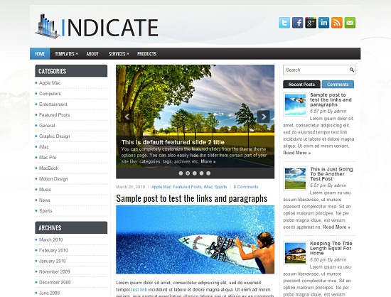 25 Free High Quality WordPress Themes 3