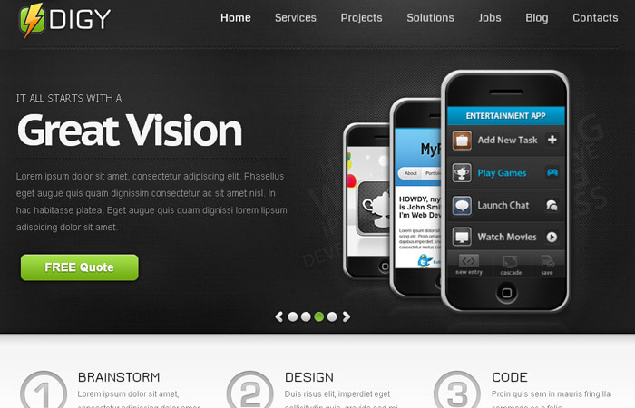 20 Free Responsive High Quality HTML/CSS Website Template 9