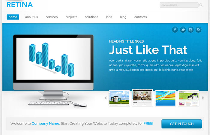 20 Free Responsive High Quality HTML/CSS Website Template 11