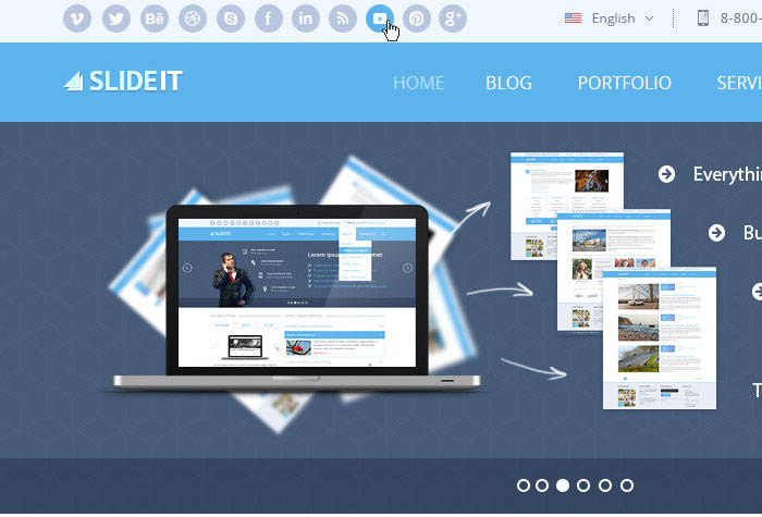 20 Free and Premium PSD Website Templates 8