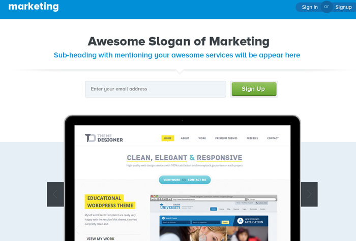 20 Free and Premium PSD Website Templates 5