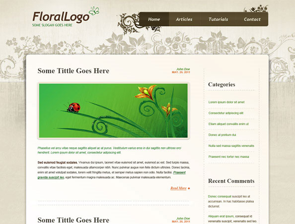 20 Beautifully Designed Free PSD Website Template 14