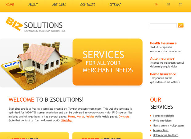20 Beautifully Designed Free PSD Website Template 6