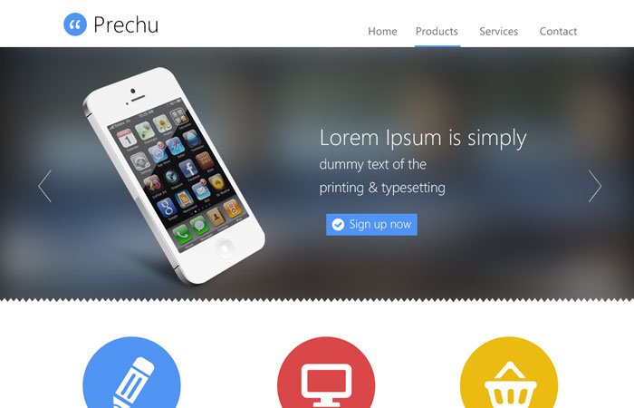 20 Beautifully Designed Free PSD Website Template 8
