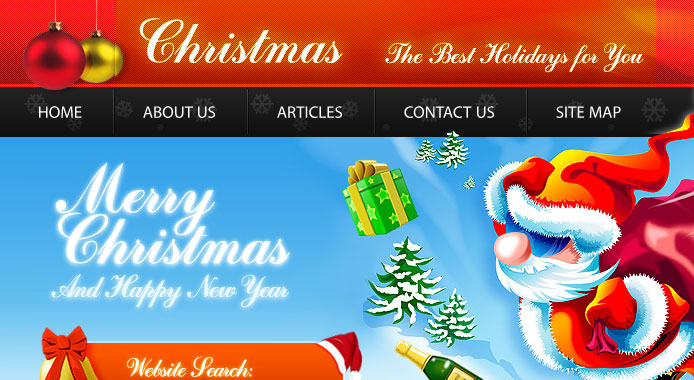 15 Free Christmas Web Element and Website Template 10