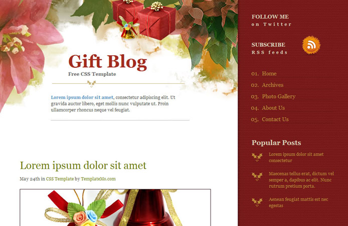 15 Free Christmas Web Element and Website Template 11