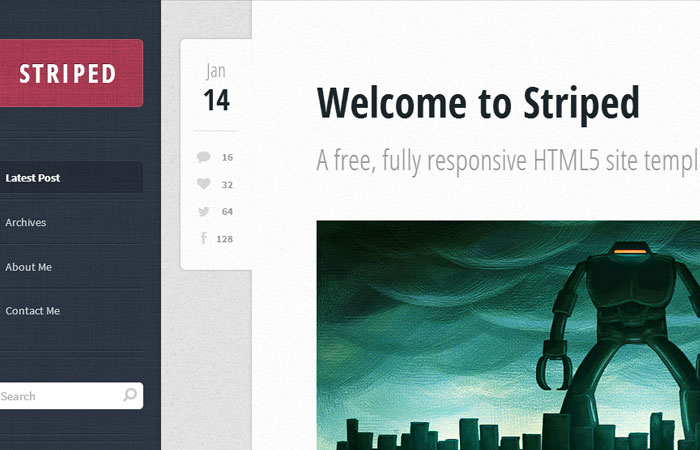 17 Free High Qualities Responsive HTML5 Web Template 8