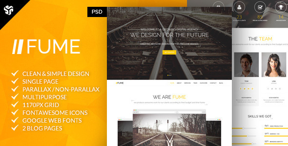 15 Free and Premium Website Templates with PSD