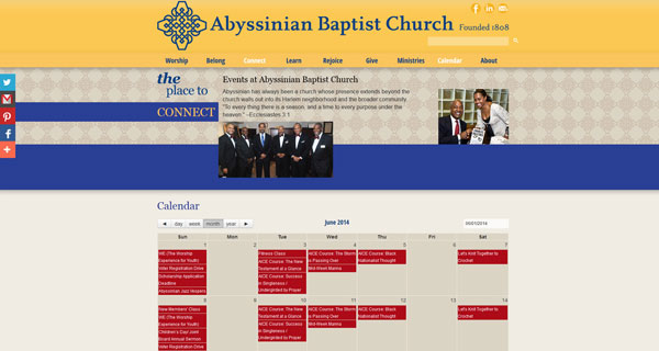 Religious Website Design: Top 5 Features to Use 15 Multicolored-Website-with-a-Calendar-for-Abyssinian-Baptist-Church