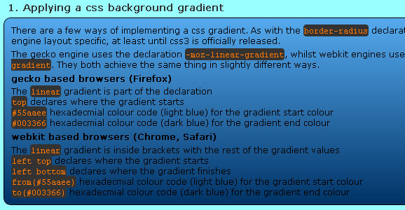 CSS Gradient Tutorials for Web Designers 4