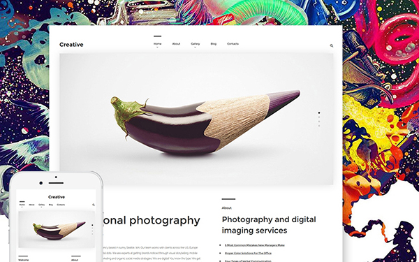 30+Design and Photography WordPress Themes of This Year 6 design