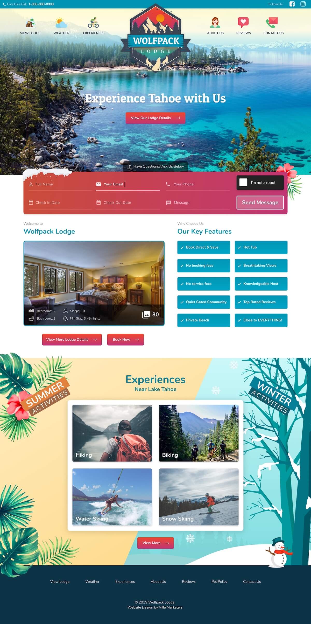 Wolfpack Lodge - Website Design Inspiration
