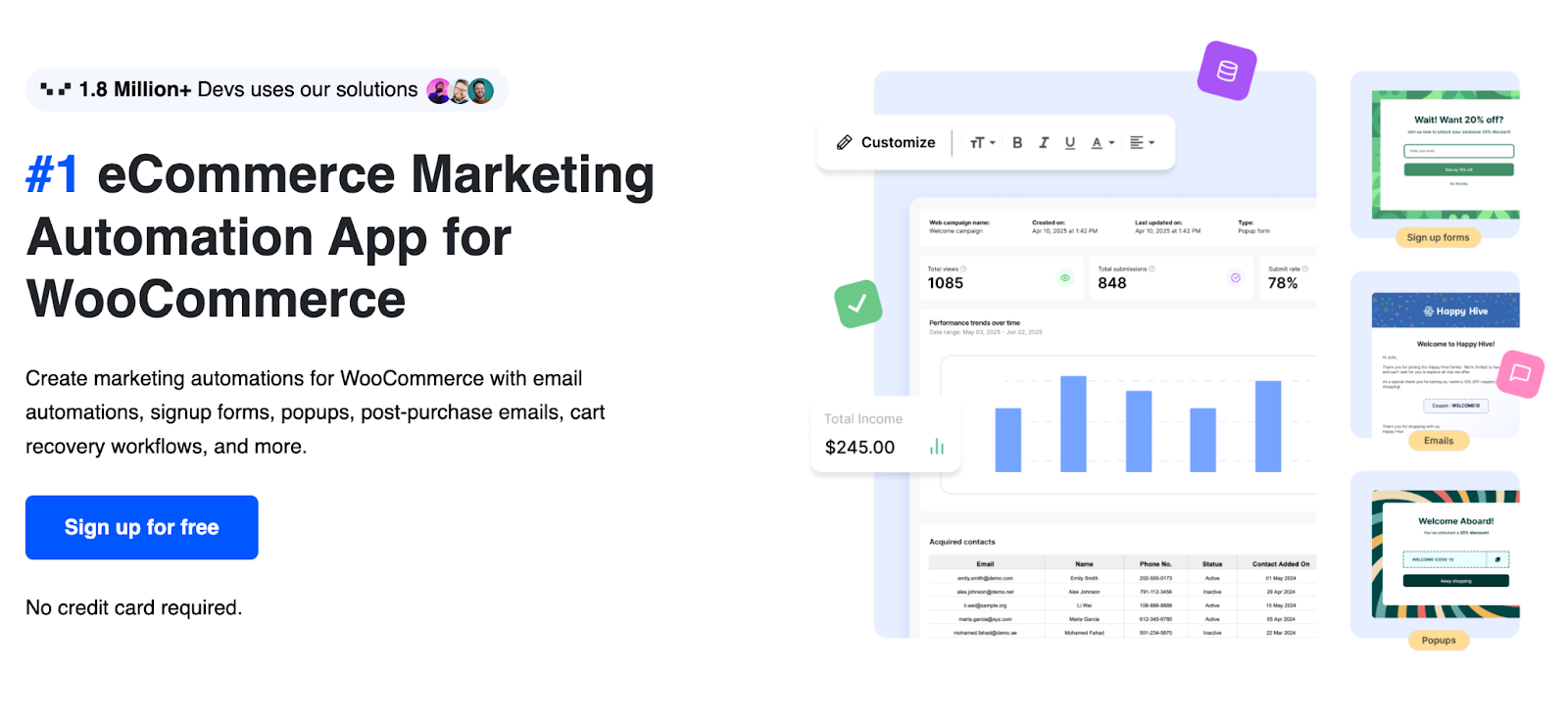 WooCommerce Marketing Automation App