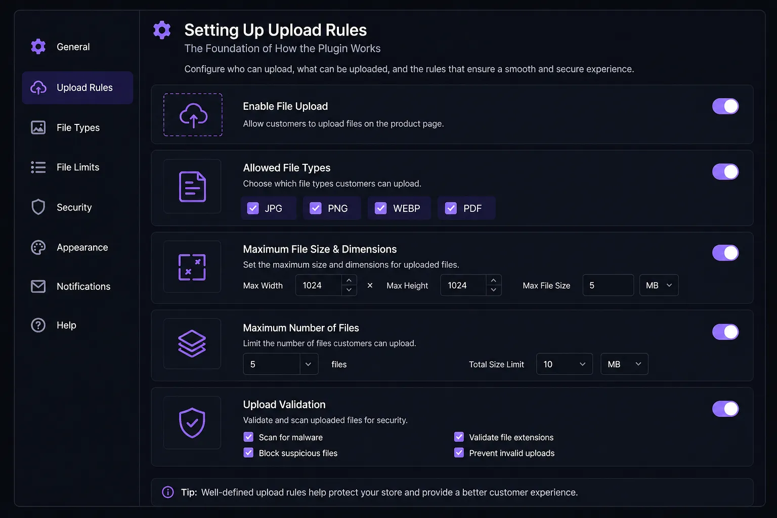 Setting Up Upload Rules: The Foundation of How the Plugin Works