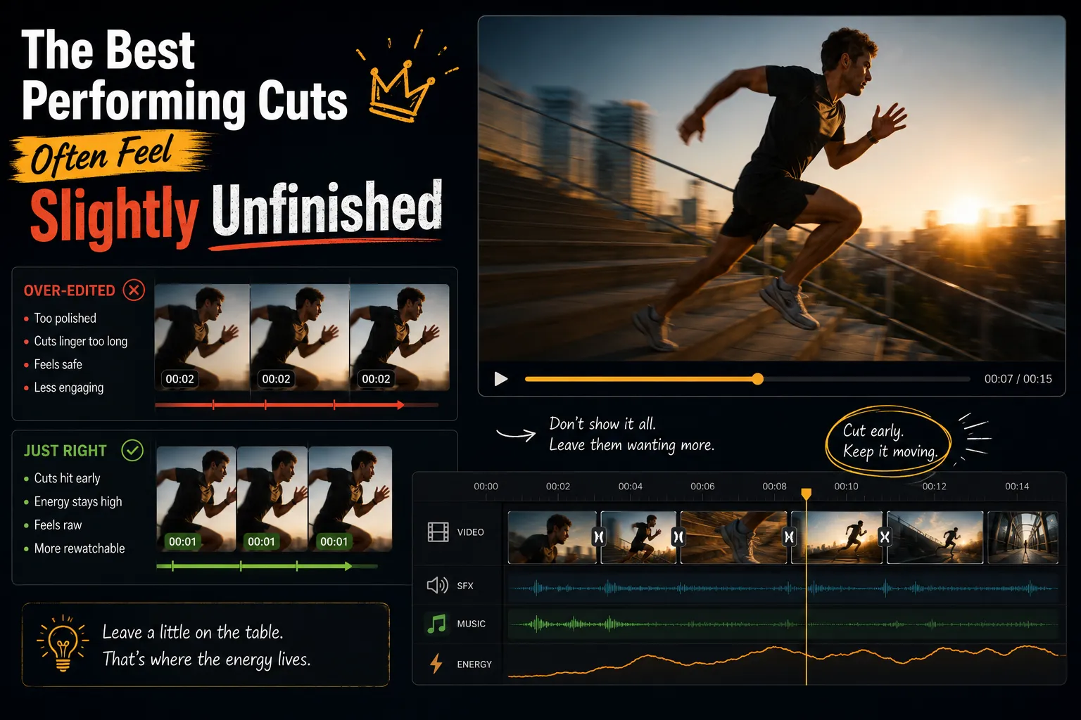 Editing for Impact: Powerful Techniques for Creating Eye-Catching Short-Form Product Videos 4 The Best Performing Cuts Often Feel Slightly Unfinished