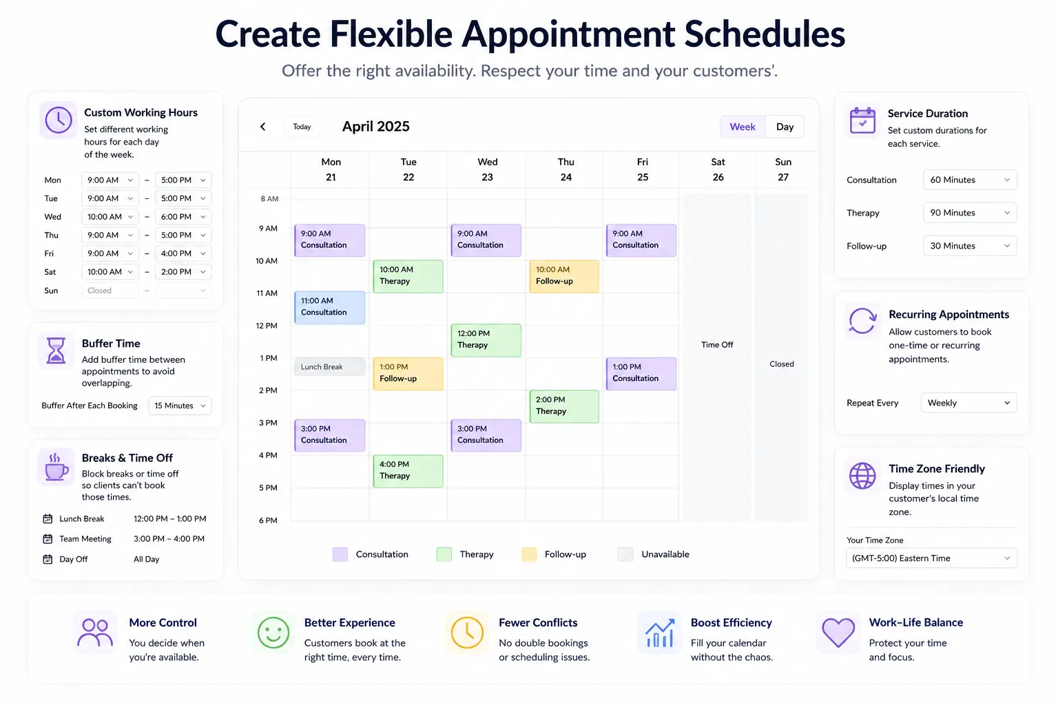 Create Flexible Appointment Schedules