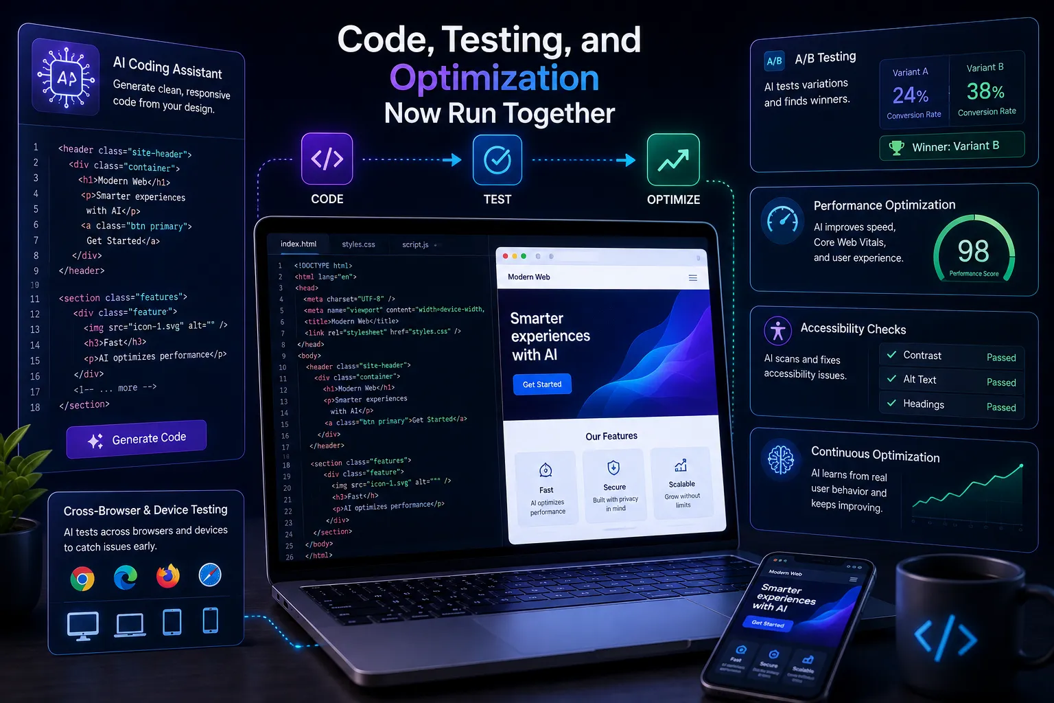 How AI Is Revolutionizing Modern Web Design: From Ideas to User Experience 3 Code, Testing, and Optimization Now Run Together